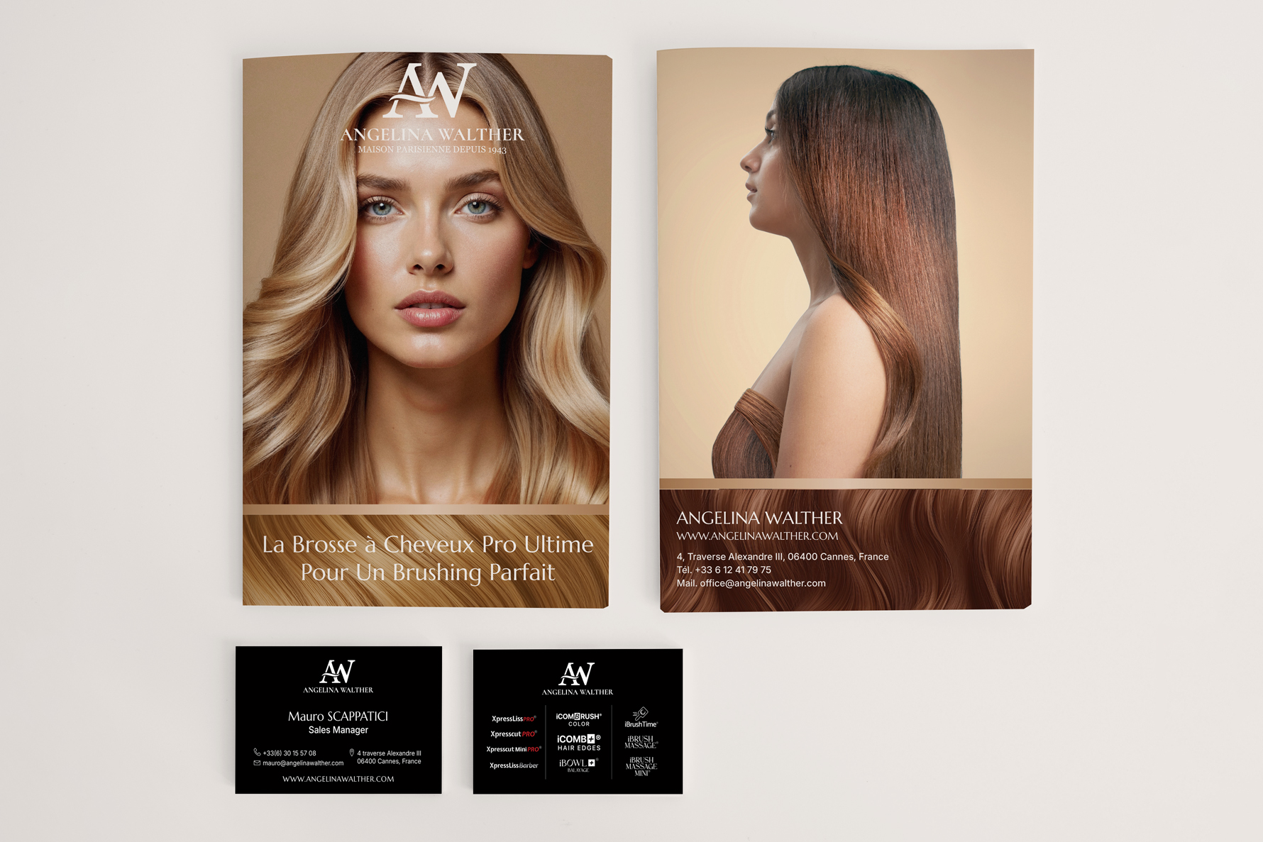 Magazine et cartes de visite Angelina Walther - Tolita Carrera Graphiste Web Print à Bron