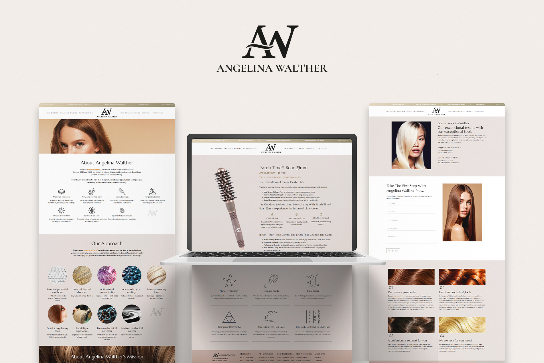 Site Internet Angelina Walther - Tolita Carrera Graphiste Web Print à Bron