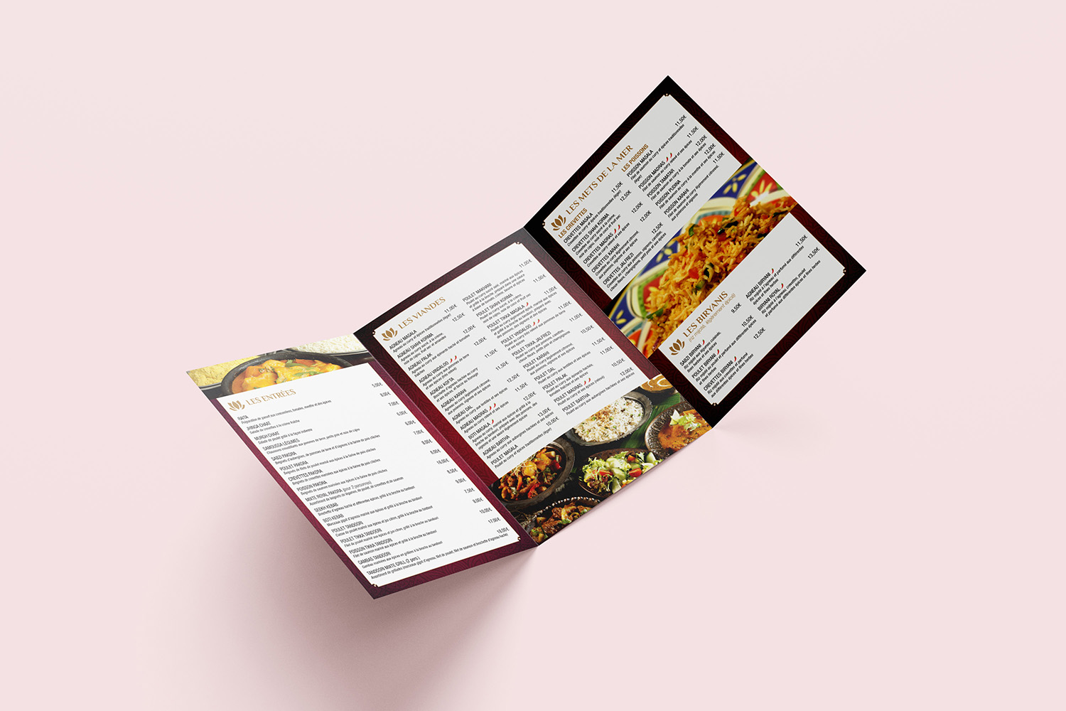 Menu Dépliant Le Shalimar - Alworld.fr
