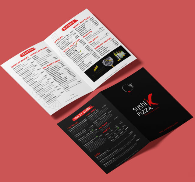 Carte Boissons Sushi K Pizza - Alworld.fr