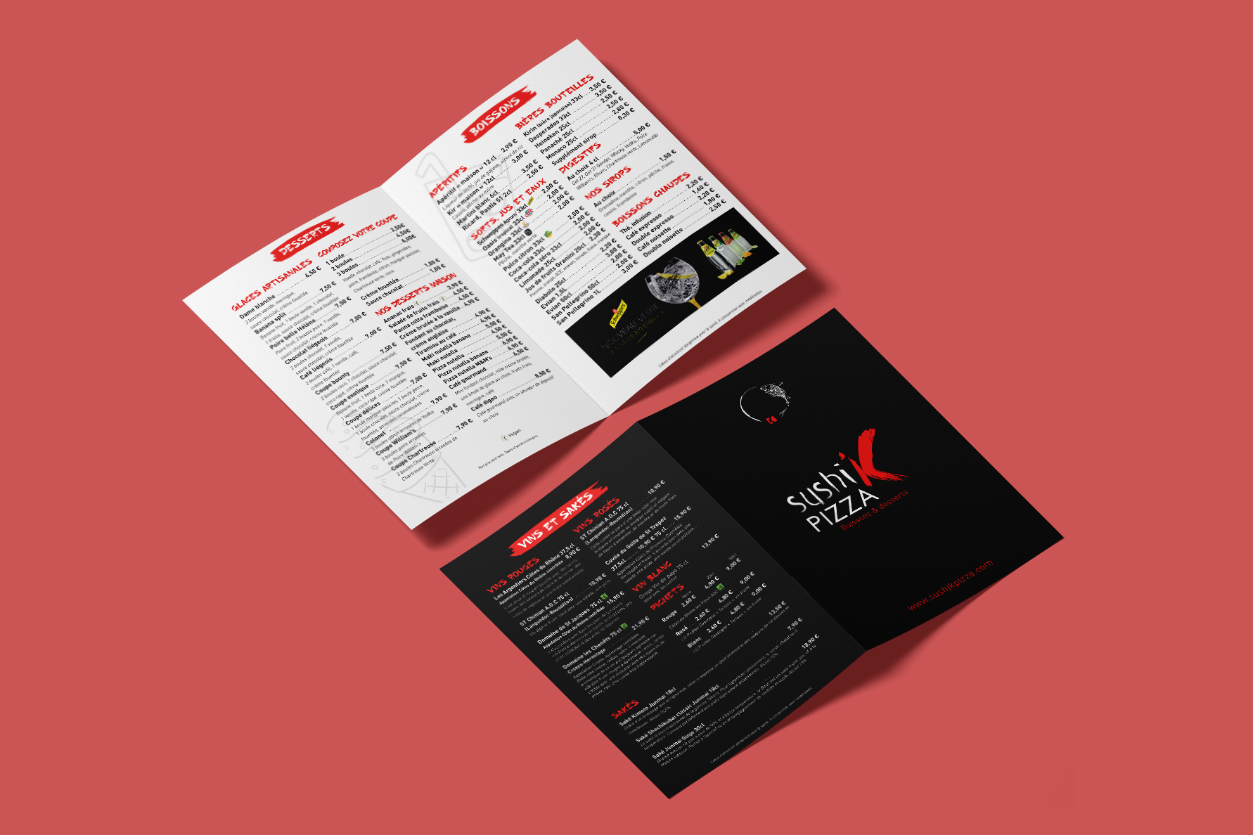 Carte Boissons Sushi K Pizza - Alworld.fr