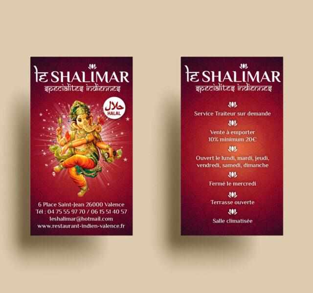 Carte de visite le Shalimar - Alworld.fr