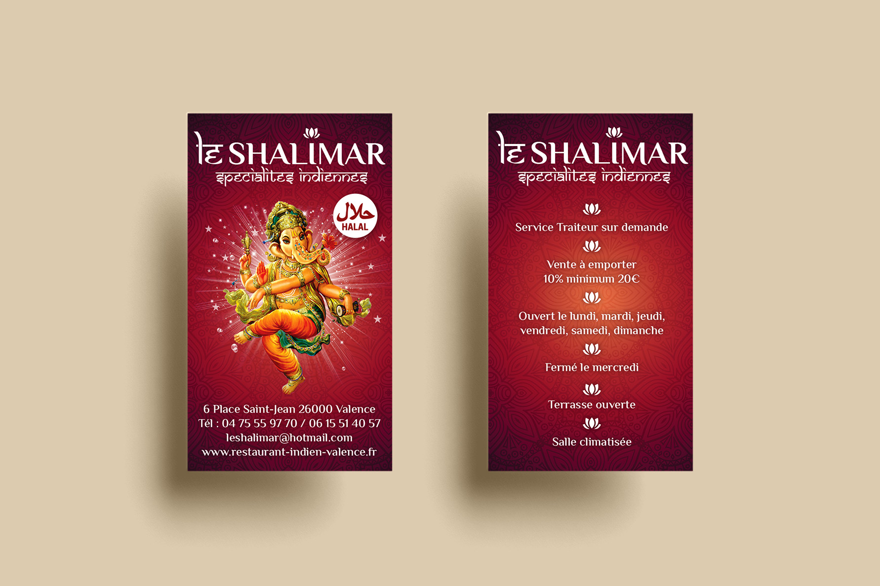 Carte de visite le Shalimar - Alworld.fr