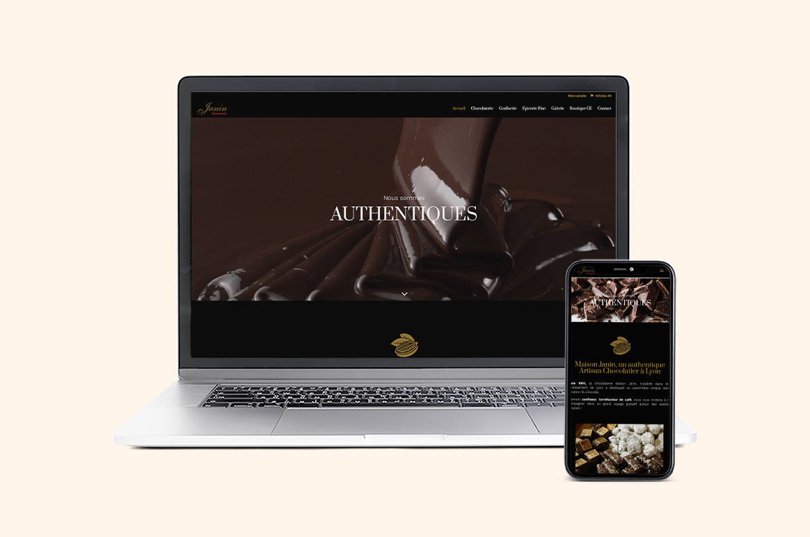 Site internet Chocolaterie Janin - Alworld.fr