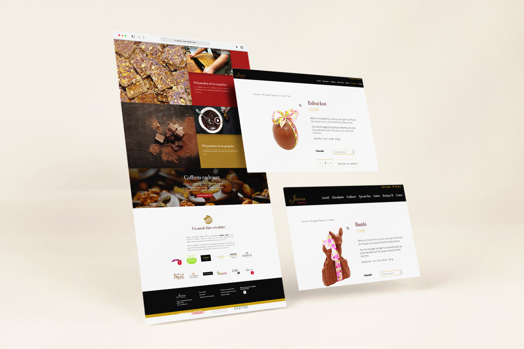 Site internet Chocolaterie Janin - Alworld.fr